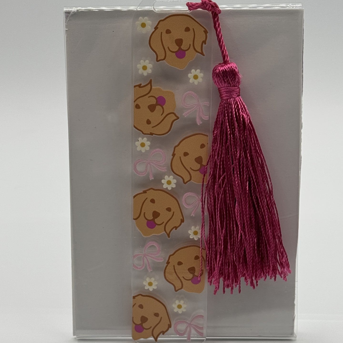 Acrylic Bookmark - Labradors and Pink Bows