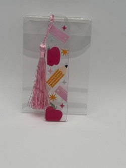 Acrylic Bookmark with Fun School Pattern Design