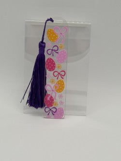 Acrylic Bookmark with Easter Eggs and Bows Design