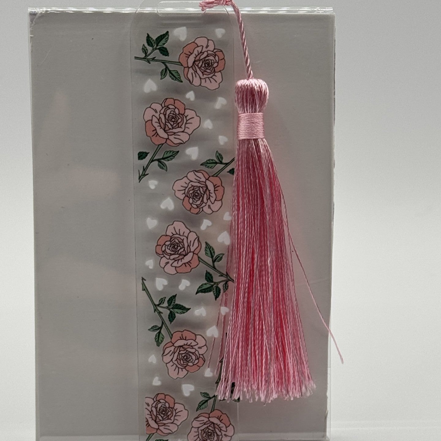 Acrylic Bookmark - Romantic Rose Design